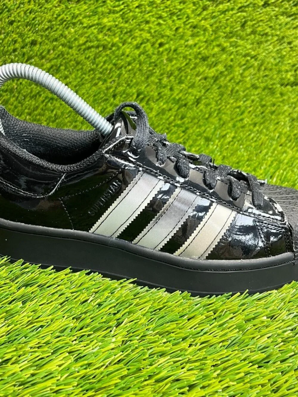 Adidas Superstar Bold Platform Womens Size 5.5 Black Athletic Shoes Sneakers